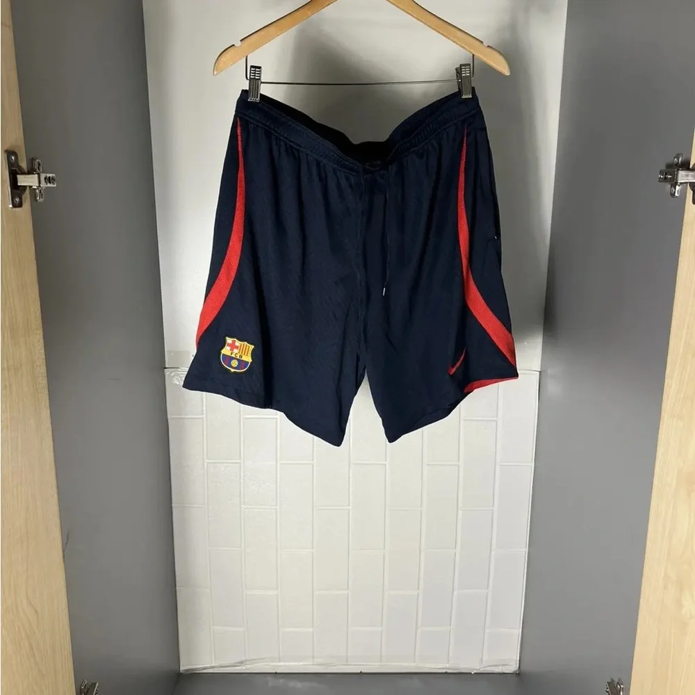 Nike Barcelona Navy and‎ Red Soccer Shorts